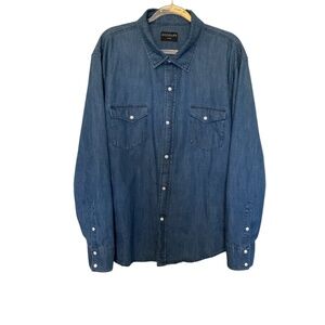 GOODLIFE  Denim Snap Button Up Shirt